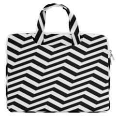 Zigzag Chevron Pattern Macbook Pro 13  Double Pocket Laptop Bag by Dutashop