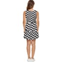 Zigzag Chevron Pattern Tiered Sleeveless Mini Dress View4