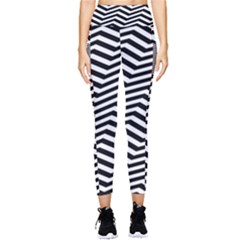 Zigzag Chevron Pattern Pocket Leggings  by Dutashop