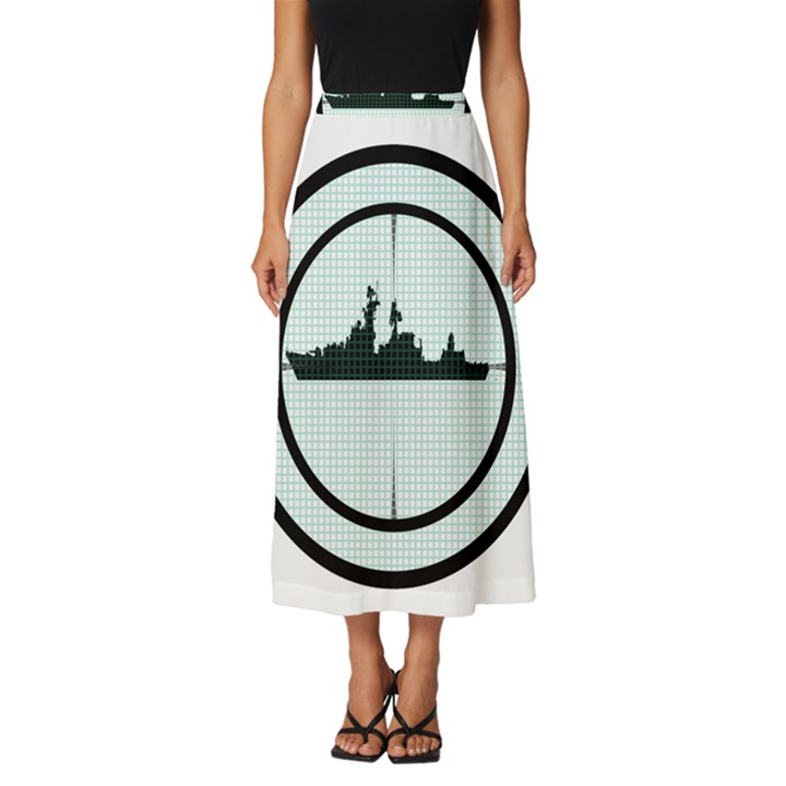 Ship Target Destroyer Warship Classic Midi Chiffon Skirt