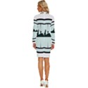 Ship Target Destroyer Warship Long Sleeve Shirt Collar Bodycon Dress View4