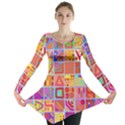 Colourful Abstract Shapes Long Sleeve Tunic  View1