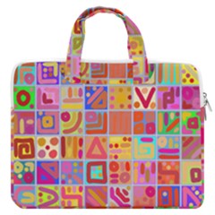 Colourful Abstract Shapes Macbook Pro 13  Double Pocket Laptop Bag by Pakjumat