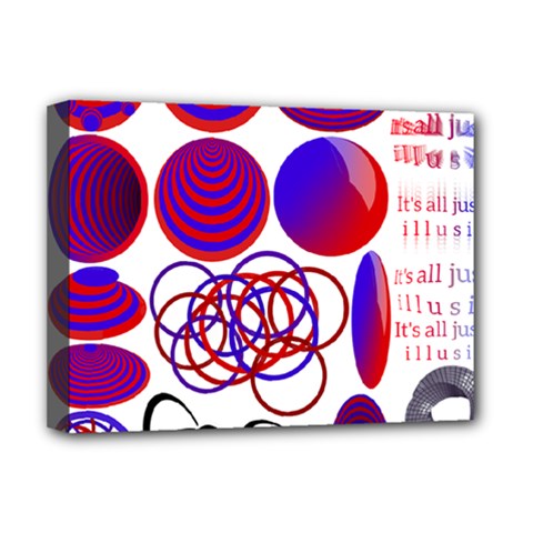 Illusion Optical Illusion Pattern Deluxe Canvas 16  X 12  (stretched)  by Pakjumat