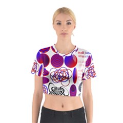 Illusion Optical Illusion Pattern Cotton Crop Top by Pakjumat