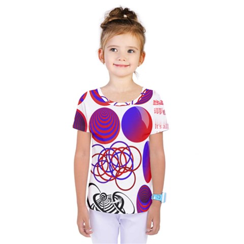 Illusion Optical Illusion Pattern Kids  One Piece T-shirt by Pakjumat