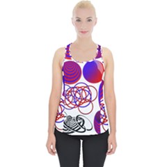 Illusion Optical Illusion Pattern Piece Up Tank Top by Pakjumat