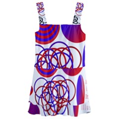 Illusion Optical Illusion Pattern Kids  Layered Skirt Swimsuit by Pakjumat