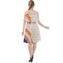 Retro Abstract Geometric Cut Out Shoulders Chiffon Dress View2