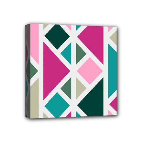 Pattern Geometric Decor Backdrop Mini Canvas 4  X 4  (stretched) by Modalart