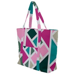 Pattern Geometric Decor Backdrop Zip Up Canvas Bag by Modalart