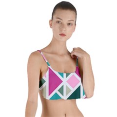 Pattern Geometric Decor Backdrop Layered Top Bikini Top  by Modalart