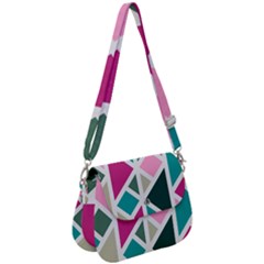 Pattern Geometric Decor Backdrop Saddle Handbag by Modalart