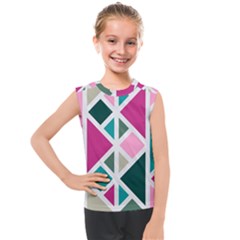 Pattern Geometric Decor Backdrop Kids  Mesh Tank Top by Modalart