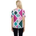 Pattern Geometric Decor Backdrop Bow Sleeve Button Up Top View4