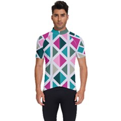 Pattern Geometric Decor Backdrop Men s Short Sleeve Cycling Jersey