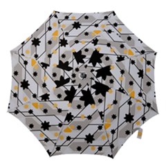 Flower Shape Abstract Pattern Hook Handle Umbrellas (medium) by Modalart