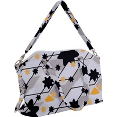 Flower Shape Abstract Pattern Canvas Crossbody Bag by Modalart