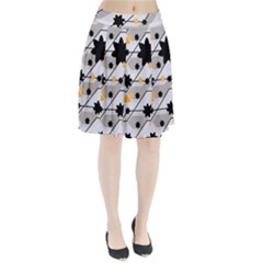 Flower Shape Abstract Pattern Pleated Skirt by Modalart