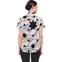 Flower Shape Abstract Pattern Women s Short Sleeve Shirt View2