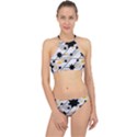 Flower Shape Abstract Pattern Halter Bikini Set View1