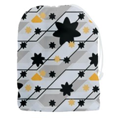 Flower Shape Abstract Pattern Drawstring Pouch (3xl) by Modalart