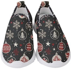 Christmas Decoration Winter Xmas Kids  Slip On Sneakers by Modalart