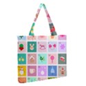 Christmas Wreath Advent Zipper Medium Tote Bag View2