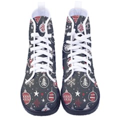 Christmas Decoration Winter Xmas Women s High-top Canvas Sneakers