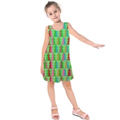 Christmas Background Paper Kids  Sleeveless Dress by Modalart