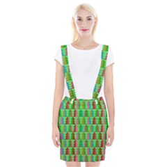 Christmas Background Paper Braces Suspender Skirt