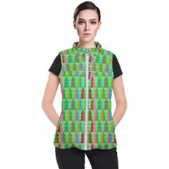 Christmas Background Paper Women s Puffer Vest by Modalart