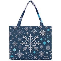 Snowflakes Pattern Mini Tote Bag by Modalart