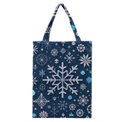 Snowflakes Pattern Classic Tote Bag by Modalart