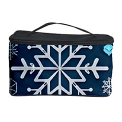 Snowflakes Pattern Cosmetic Storage Case by Modalart