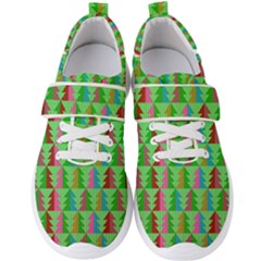 Christmas Background Paper Men s Velcro Strap Shoes by Modalart