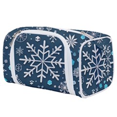 Snowflakes Pattern Toiletries Pouch by Modalart