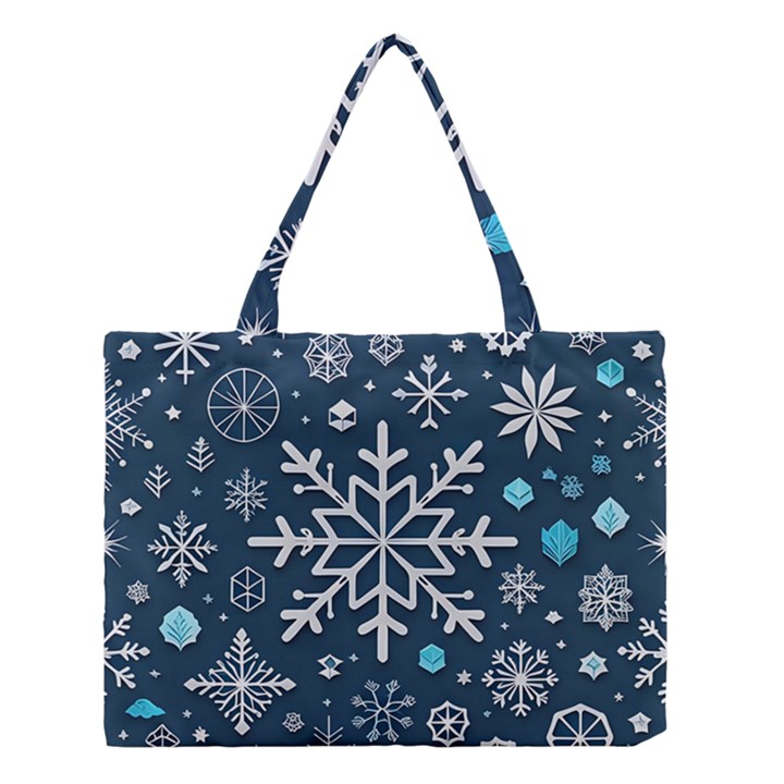 Snowflakes Pattern Medium Tote Bag