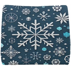 Snowflakes Pattern Seat Cushion by Modalart