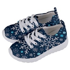 Snowflakes Pattern Kids  Lightweight Sports Shoes by Modalart