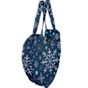 Snowflakes Pattern Giant Heart Shaped Tote View4