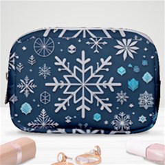 Snowflakes Pattern Make Up Pouch (small) by Modalart