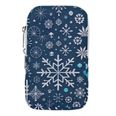 Snowflakes Pattern Waist Pouch (small) by Modalart