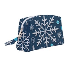 Snowflakes Pattern Wristlet Pouch Bag (medium) by Modalart