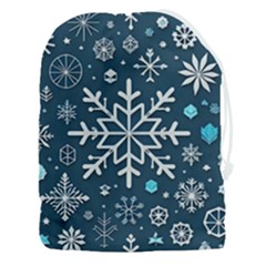 Snowflakes Pattern Drawstring Pouch (3xl) by Modalart