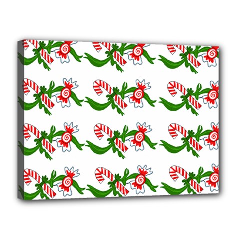 Sweet Christmas Candy Cane Canvas 16  X 12  (stretched) by Modalart