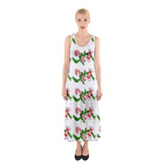 Sweet Christmas Candy Cane Sleeveless Maxi Dress by Modalart