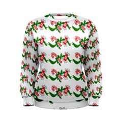 Sweet Christmas Candy Cane Women s Sweatshirt by Modalart