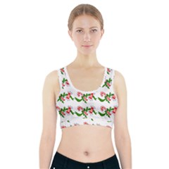 Sweet Christmas Candy Cane Sports Bra With Pocket by Modalart