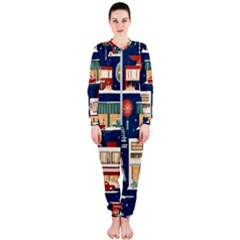 Background Mid Century Modern Onepiece Jumpsuit (ladies)